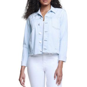 L'AGENCE Janelle Slim Jean Jacket Bleach Down XL #0178